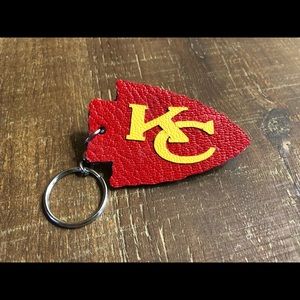 Leather Kansas City Chiefs keychain